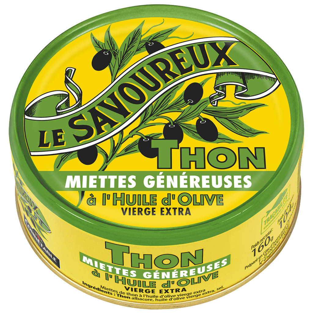 Miettes généreuses de thon à l'huile d'olive